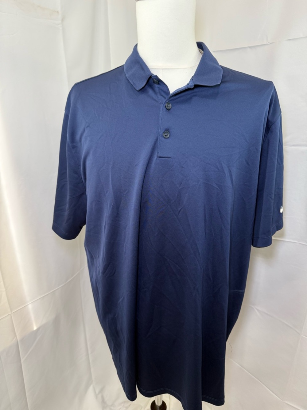 Nike Men's Navy Blue Short-Sleeve Polo golf
